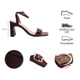SANDALIA TACON PARA MUJER LOB FOOTWEAR CAFÉ 87506479