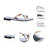 SANDALIA PISO PARA MUJER LOB FOOTWEAR PLATA  87605710