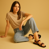 SANDALIA PISO PARA MUJER LOB FOOTWEAR MERLOT 87605742