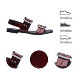 SANDALIA PISO PARA MUJER LOB FOOTWEAR MERLOT 87605742