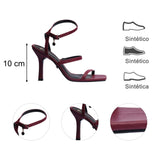SANDALIA TACON PARA MUJER LOB FOOTWEAR BURGUNDY 87805730