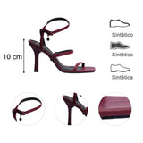 SANDALIA TACON PARA MUJER LOB FOOTWEAR BURGUNDY 87805730