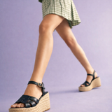 SANDALIA CUÑA PARA MUJER LOB FOOTWEAR NEGRO 87906090