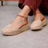 SANDALIA CUÑA PARA MUJER LOB FOOTWEAR BEIGE 87906466