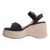 SANDALIA CUÑA PARA MUJER LOB FOOTWEAR NEGRO 88806001