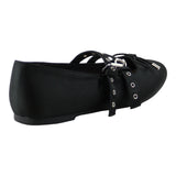 Flat Para Mujer Lob Footwear Satin Negro 91904999