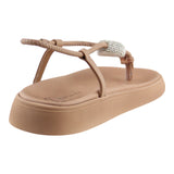 Sandalia Piso Para Mujer Lob Footwear Elastico/Napa Turim Beige 86804720