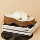 SANDALIA CUÑA BEIGE PARA MUJER DE LYCRA LOB FOOTWEAR 90605042