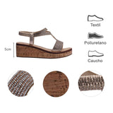 SANDALIA CUÑA PARA MUJER LOB FOOTWEAR ROSE GOLD 89306029