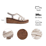 sandalia cuna para mujer lob footwear crochet beige 90605046