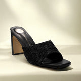 SANDALIA CUÑA NEGRA PARA MUJER DE RAFFIA LOB FOOTWEAR 90605049