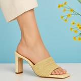 SANDALIA DE TACON BEIGE PARA MUJER DE RAFFIA LOB FOOTWEAR 90605050