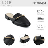 flat para mujer lob footwear pu negro 91704464