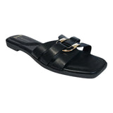 sandalia piso para mujer lob footwear pu negro 91805030