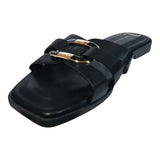 sandalia piso para mujer lob footwear pu negro 91805030