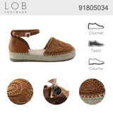 ALPARGATA CAFÉ PARA MUJER DE TEXTIL LOB FOOTWEAR 91805034