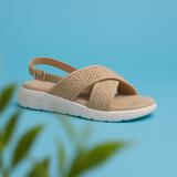 SANDALIA CUÑA BEIGE PARA MUJER DE RAFIA LOB FOOTWEAR 91805036