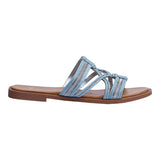 sandalia piso para mujer lob footwear textile azul 91805475