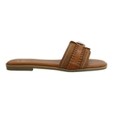 sandalia piso para mujer lob footwear pu suede cafe 91905039
