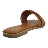 sandalia piso para mujer lob footwear pu suede cafe 91905039