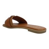 sandalia piso para mujer lob footwear pu suede cafe 91905039