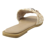 sandalia piso para mujer lob footwear rafia beige 91905041