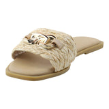 sandalia piso para mujer lob footwear rafia beige 91905041