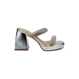 SANDALIA TACÓN PARA MUJER LOB FOOTWEAR PLATA 92003103