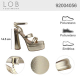 sandalia tacon para mujer lob footwear pu oro 92004056