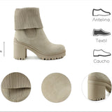 BOTIN BEIGE PARA MUJER DE SUEDE LOB FOOTWEAR 92304505