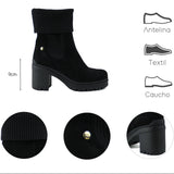 BOTIN NEGRO PARA MUJER DE SUEDE LOB FOOTWEAR 92304506