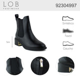 botin para mujer lob footwear pu negro 92304997