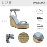 sandalia cuna para mujer lob footwear rafia azul 92404053