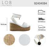 Sandalia Cuña Para Mujer Lob Footwear Pu Blanco 92404084