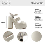 sandalia tacon para mujer lob footwear pu beige 92404088