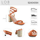 sandalia tacon para mujer lob footwear pu naranja 92404094