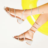 SANDALIA DE TACON ROSA PARA MUJER DE PIEL SINTETICA LOB FOOTWEAR 92504002