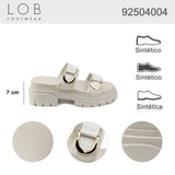 Sandalia Cuña Para Mujer Lob Footwear Pu Beige 92504004