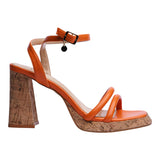 sandalia tacon para mujer lob footwear pu naranja 92505200