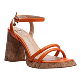 sandalia tacon para mujer lob footwear pu naranja 92505200
