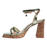 sandalia tacon para mujer lob footwear pu verde 92505201