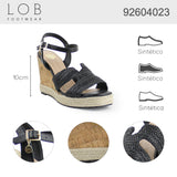sandalia cuna para mujer lob footwear rafia negro 92604023