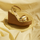 SANDALIA CUÑA PARA MUJER LOB FOOTWEAR PU ORO 92605021