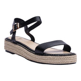 SANDALIA CUÑA PARA MUJER LOB FOOTWEAR PU NEGRO 92605484