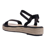 SANDALIA CUÑA PARA MUJER LOB FOOTWEAR PU NEGRO 92605484