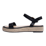 SANDALIA CUÑA PARA MUJER LOB FOOTWEAR PU NEGRO 92605484