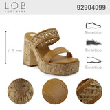 Sandalia Tacón Para Mujer Lob Footwear Pu Café 92904099