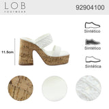 sandalia tacon para mujer lob footwear pu blanco 92904100