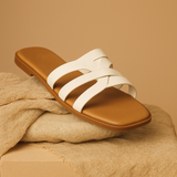 SANDALIA DE PISO BLANCA PARA MUJER DE PIEL SINTETICA LOB FOOTWEAR 93105017