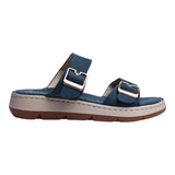 sandalia piso para mujer lob footwear pu azul 93205490